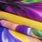 1 Yard Italian Purple, Strawberry, Pink & Yellow Lilies Silk Charmeuse 53 Inches Wide